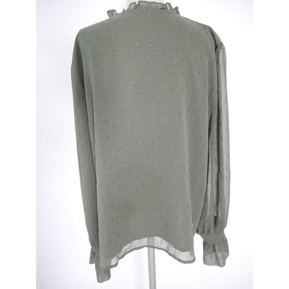 INC INTERNATIONAL CONCEPTS Women's Clip-Dot Tie-Neck Blouse XXL - Picture 6 of 11